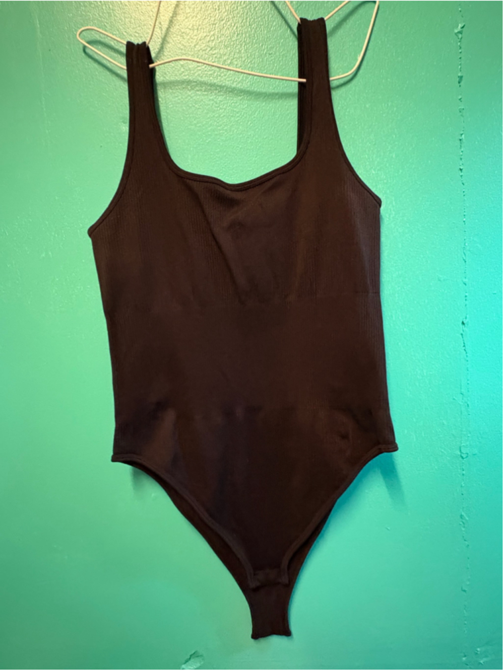 Women's OQQ Black Ribbed Bodysuit Size L